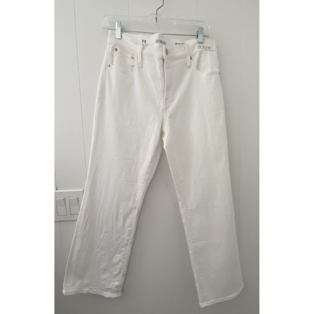 J.Crew '03 Kickout High-Rise Crop Jeans in White Womens Size‎ 29"